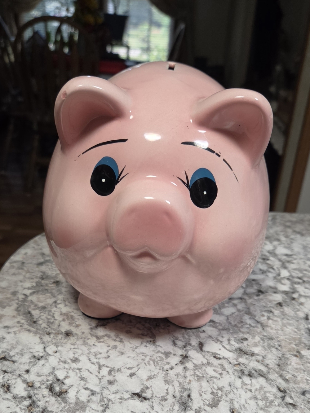 Vintage Pink Ceramic Piggy Bank